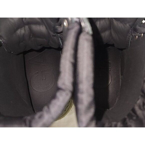 Ganni Quilted Nylon & Leather Combat Boot Size 35 US 5 Black Green $475 - Picture 10 of 12